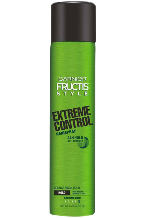 Garnier Fructis Style Extreme Control Hairspray Front Of Bottle